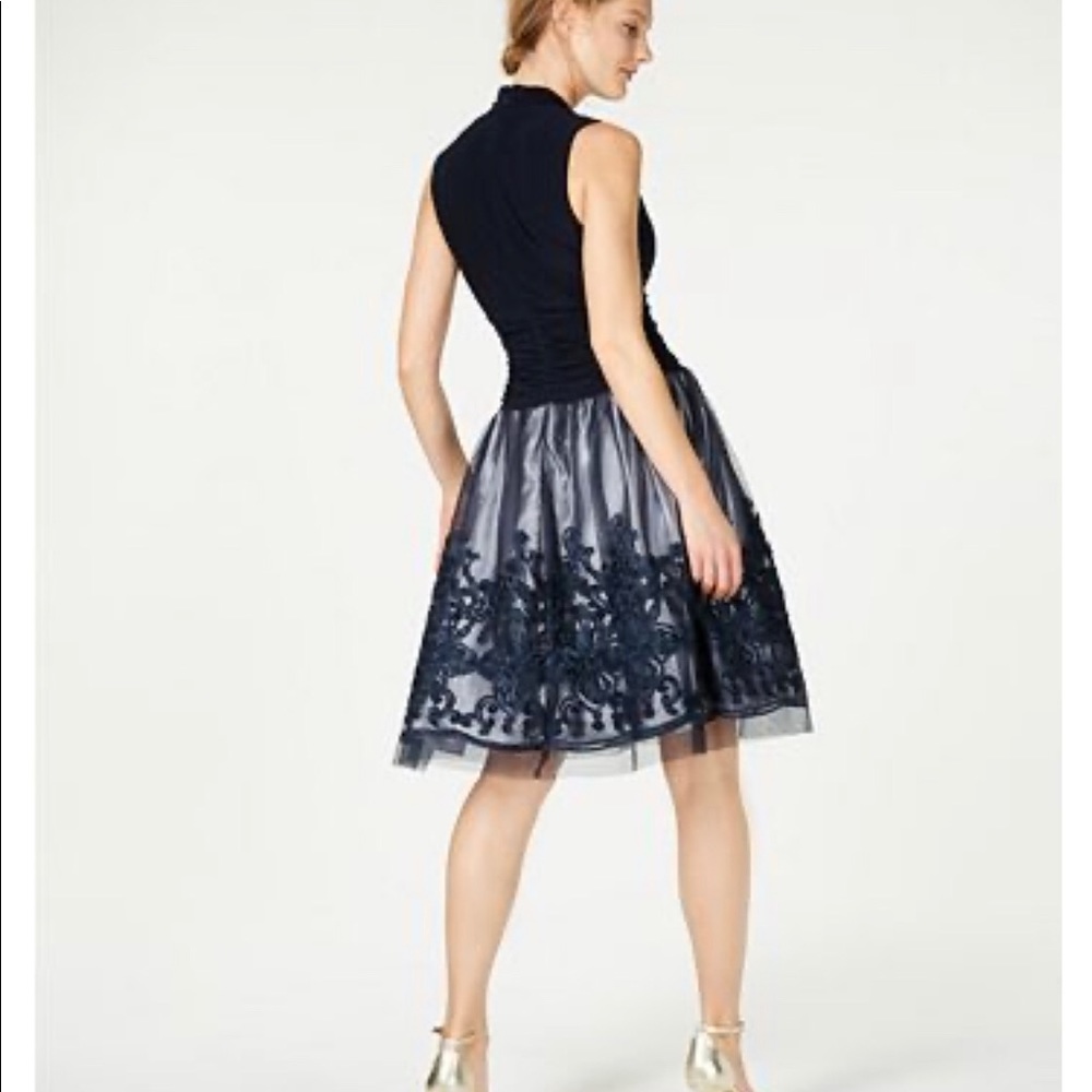 NWT SLNY Blue Cocktail Dress